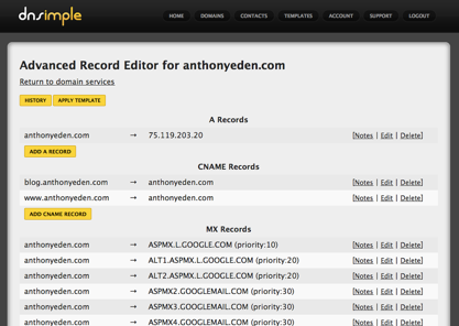 Screen shot demonstrating the advanced editor
